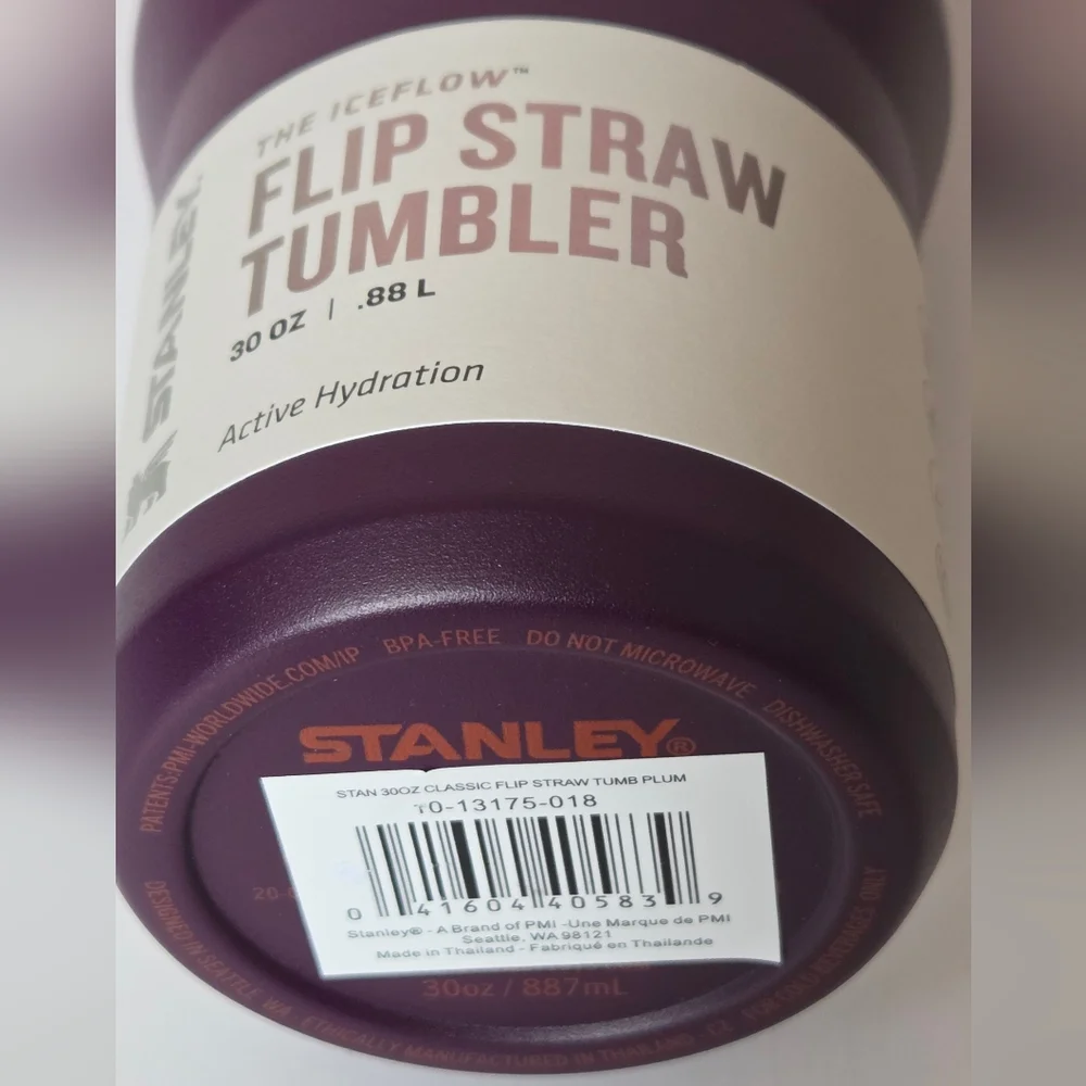 Stanley Purple & Orange Flip Straw 30oz Tumbler NWT - Picture 9 of 11